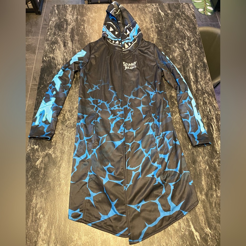 RARE Official Excision Electric Blue Crackle Cloak – Size Small – Never Worn